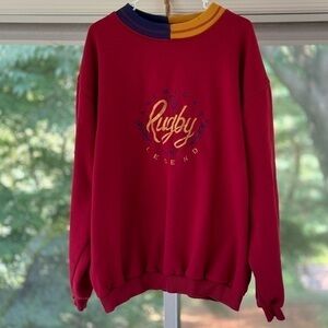 Vtg 90’s Jockey Baggy Rugby Sweatshirt Size XXL